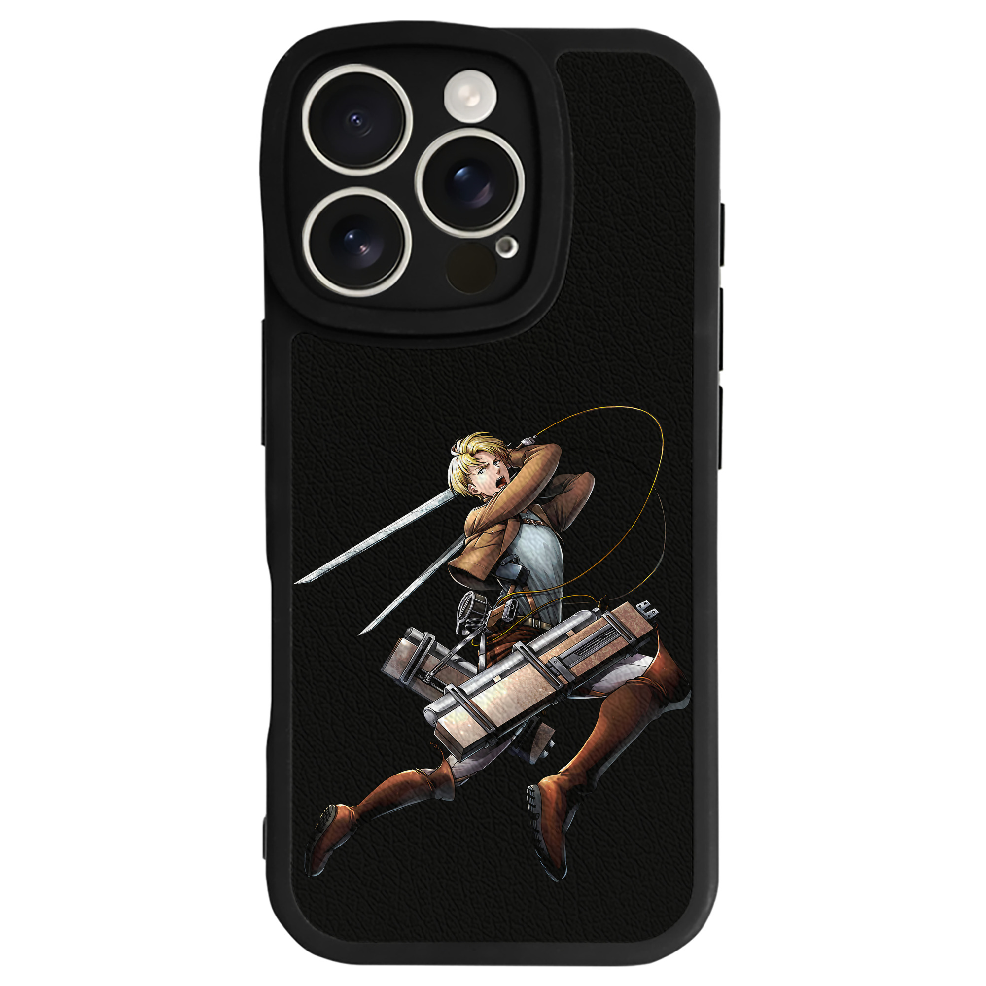 （画像用） 進撃の巨人 Attack on Titan 【iPhone 16シリーズ対応】シリコンスマホケース（レザー調） 材質：シリコン